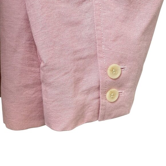 Ines de la Fressange Uniqlo Pink Blazer Size Large Linen Cotton Womens Jacket - Picture 7 of 8